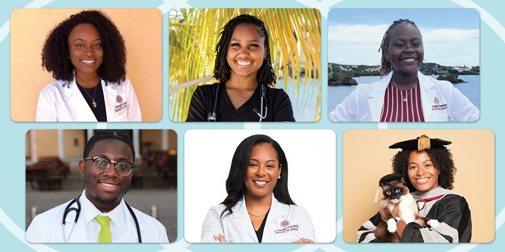 A collage of SGU School of Medicine and School of Veterinary Medicine students