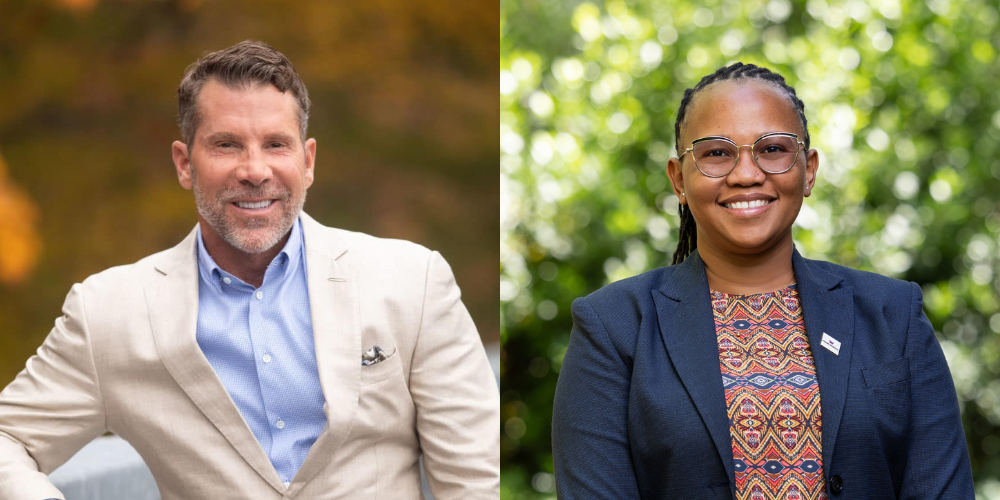Headshots of Jeff Vacirca and Orapeleng Phuswane-Katse|SOM grad Jeff Vacirca