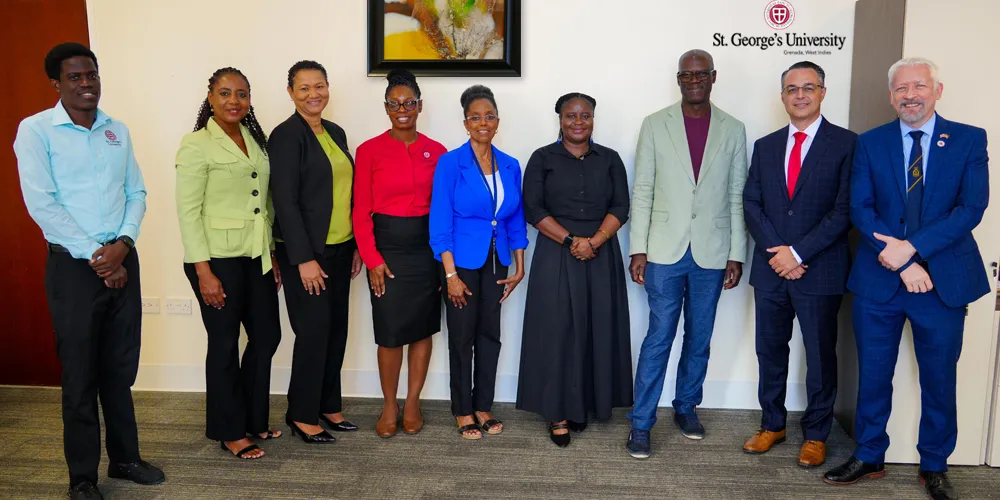SGU Administration and Grenada National Museum Representatives at the Lord Pitt Collection Handover Ceremony