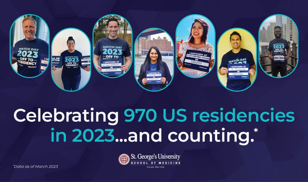 St. George's University medical students celebrate Match Day 2023, commemorating 970 US residencies