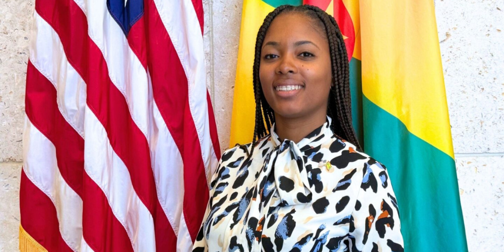 Moriah Howard, BSc ’22 awarded Fulbright Scholarship 2025. Photo courtesy of Us Embassy, Grenada News
