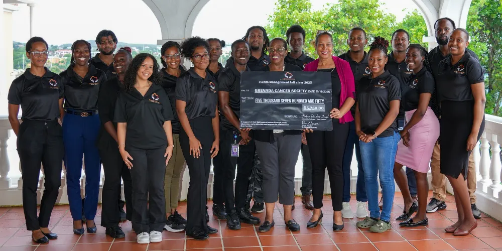 SAS Events Management Class 2025 donates fundraiser proceeds to the Grenada Cancer Society