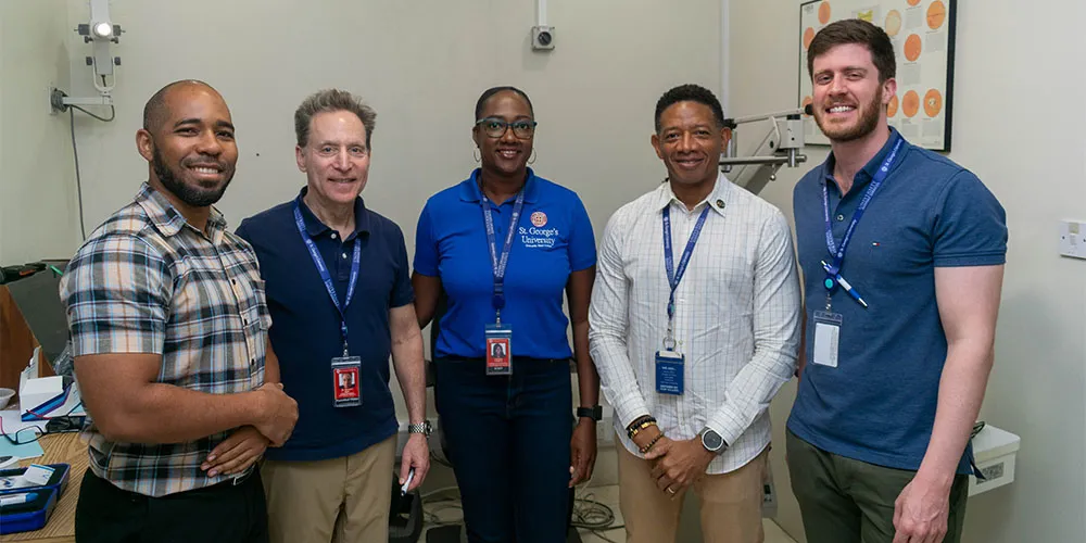 Dr. Throl Mason, Dr. Bernard Spier, TracyAnn Frederick, Dr. Brendon La Grenade, Dr. Zachary Mendelson (Left to right)