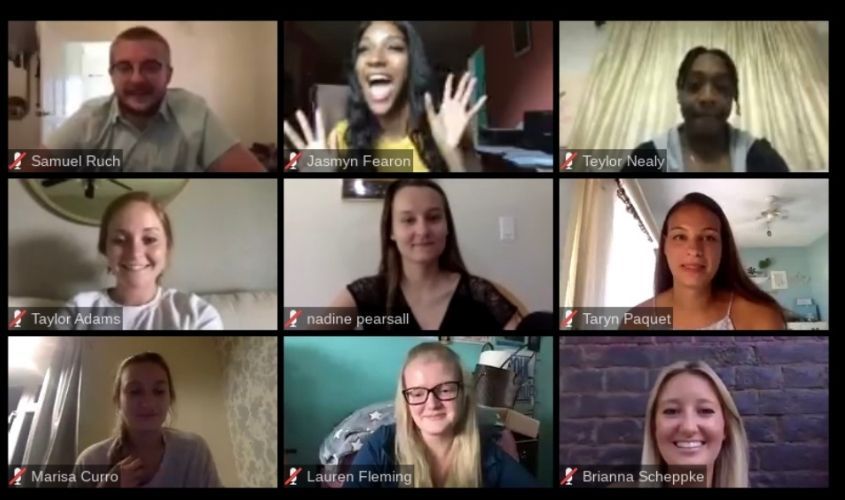 St. George's University School of Veterinary Medicine (SVM) virtual awards ceremony screenshot with award winners and faculty