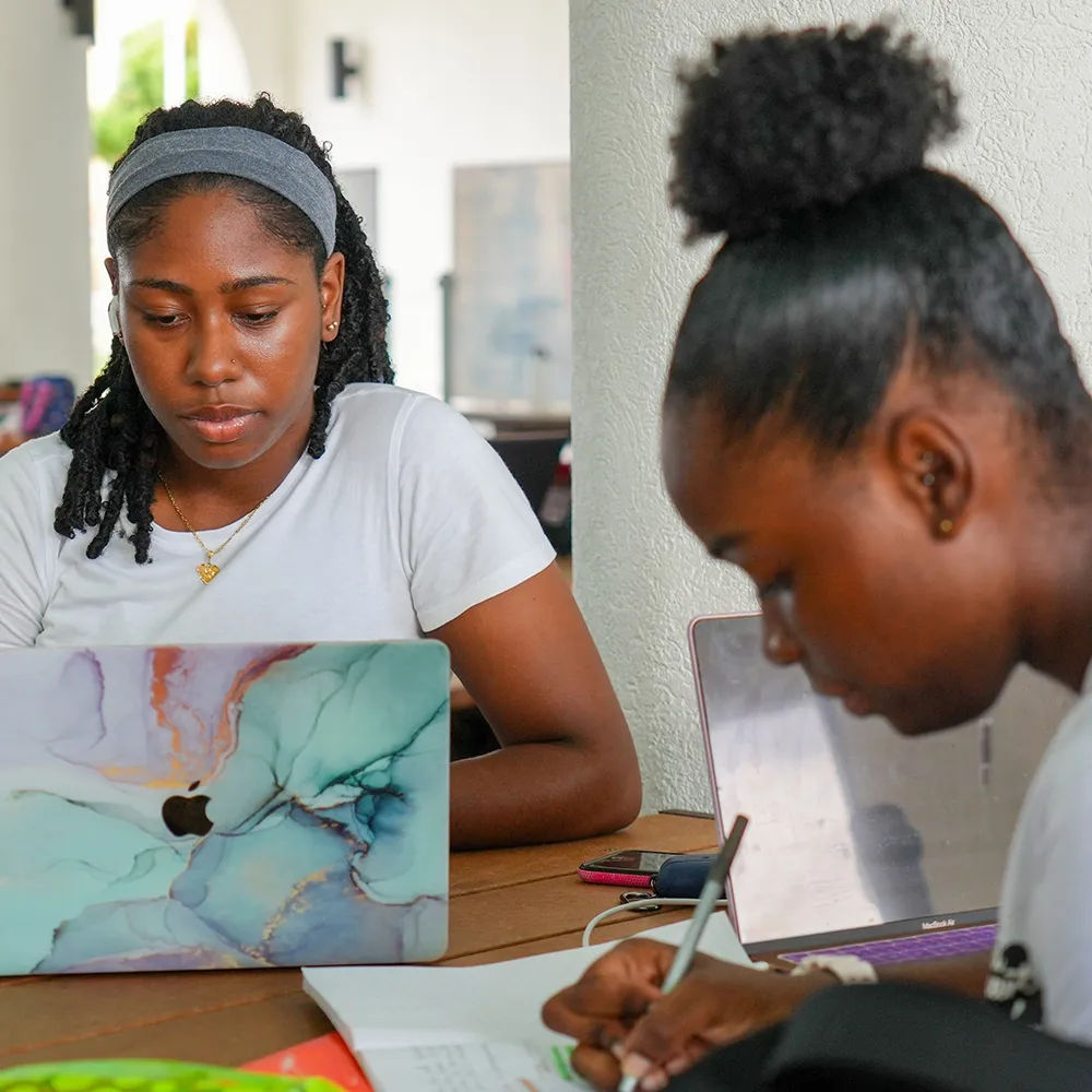 Students Studying in Common Area