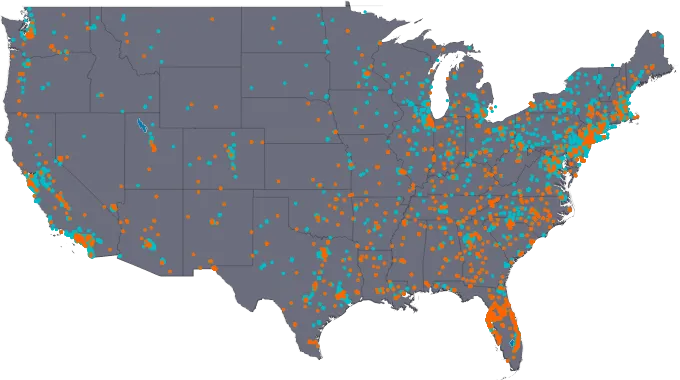 US Map showing doctor shortages