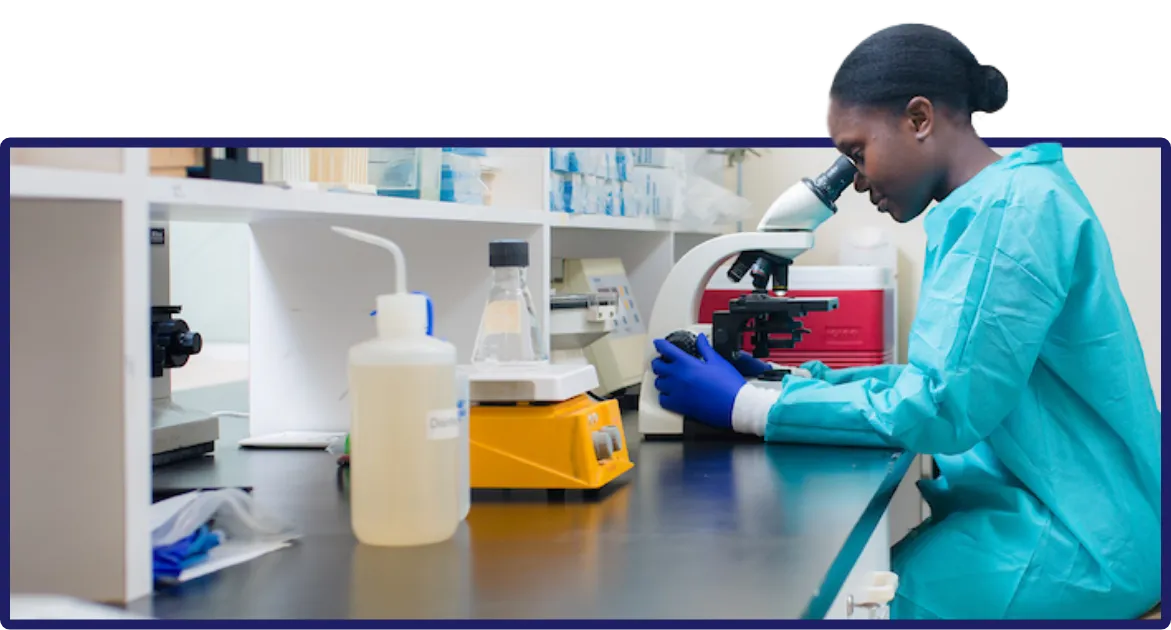 SGU student conducting research